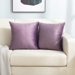 Lila 2li Set Birinci Kalite Döşemelik Kadife Kumaş Kırlent Kılıfı - Özel Ölçü Seçenekli