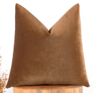 Bej Birinci Kalite Döşemelik Kadife Kumaş Kırlent Kılıfı - Özel Ölçü Seçenekli