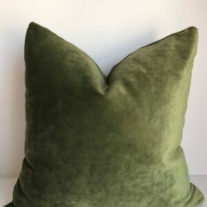 Açık Yeşil Lüks Döşemelik Kadife Kumaş Kırlent Kılıfı - Özel Ölçü Seçenekli