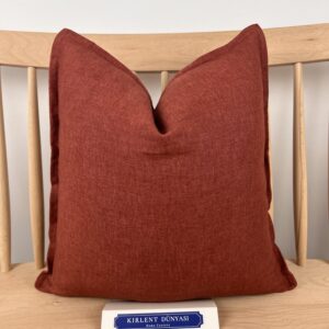 Yüksek Kalite Kiremit 43*43 %100 Ham Keten Kırlent Kılıfı