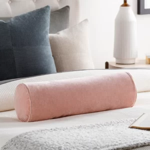 Toz Pembe Silindir Kırlent Kılıfı - Özel ölçü seçenekli